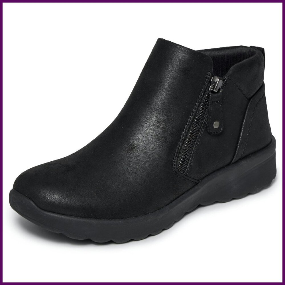 Microleather Ankle Booties with Memory Foam Insol… - image 1